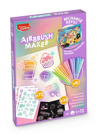 Kreatív festékszóró utántöltő, pasztell színek, MAPED CREATIV "Airbrush Maker"